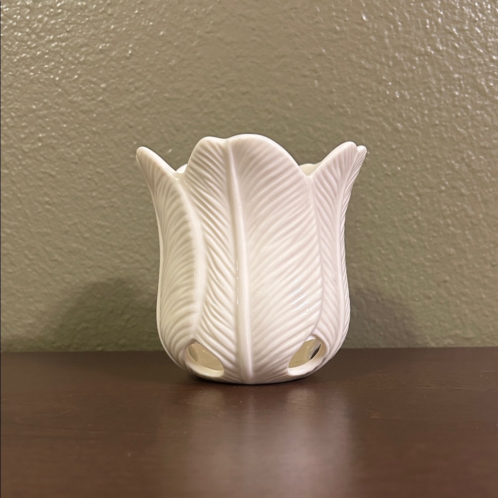 PartyLite Ivory Ceramic Candle Holder